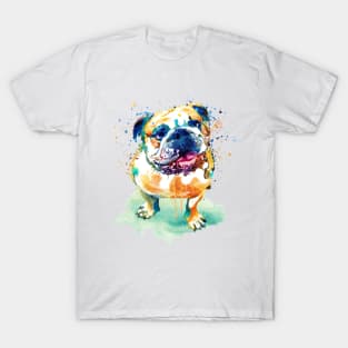 Watercolor Bulldog T-Shirt